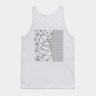 AB Lines On Side White Tank Top